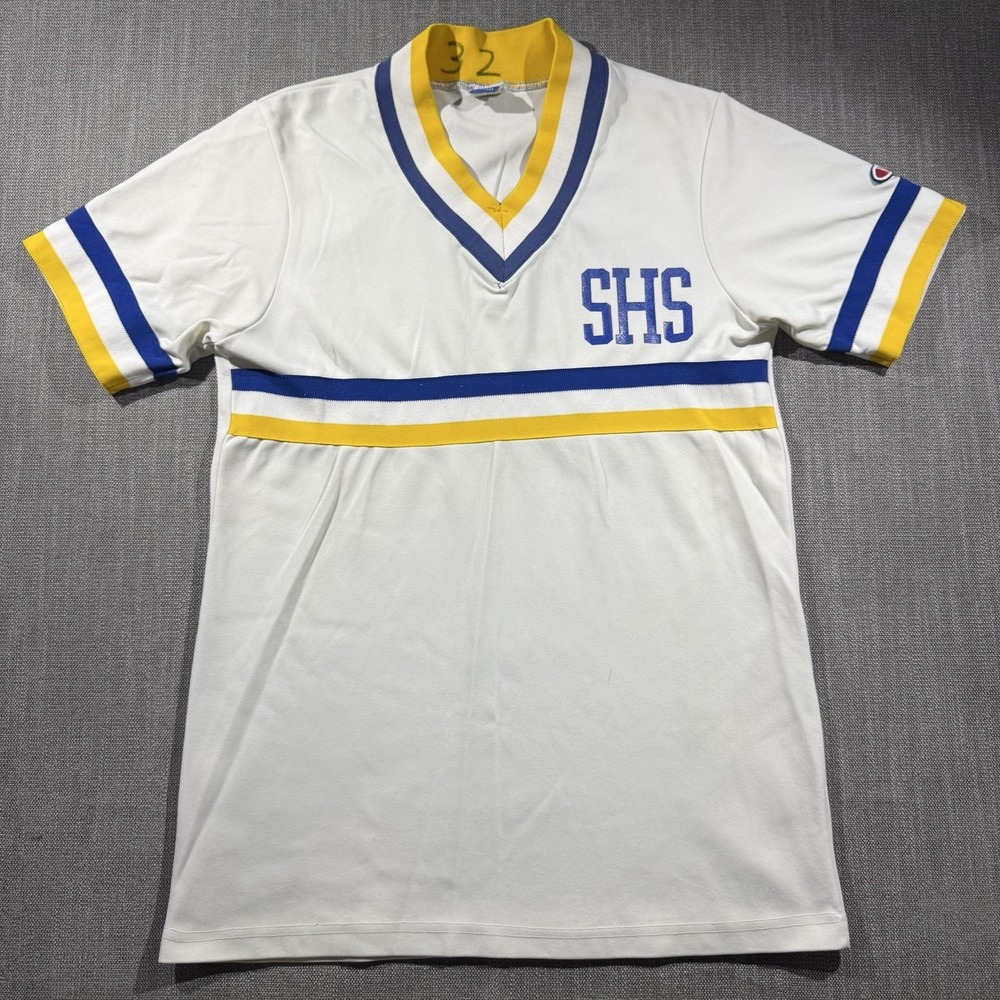 Vintage Champion Cheerleader T-Shirt Dress Womens Large White SHS Tors